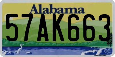 AL license plate 57AK663