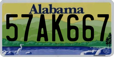 AL license plate 57AK667