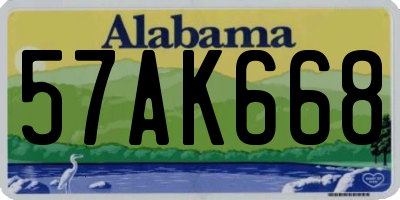 AL license plate 57AK668