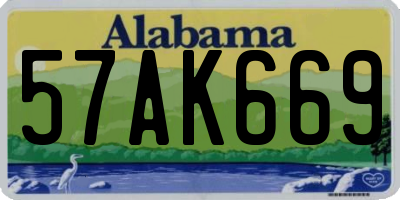 AL license plate 57AK669