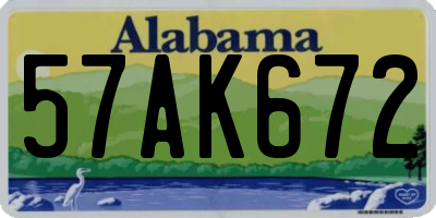AL license plate 57AK672