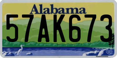 AL license plate 57AK673