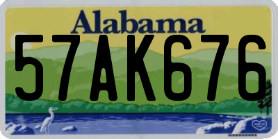 AL license plate 57AK676
