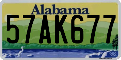 AL license plate 57AK677
