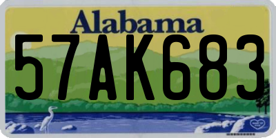 AL license plate 57AK683