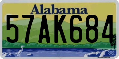 AL license plate 57AK684