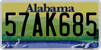 AL license plate 57AK685