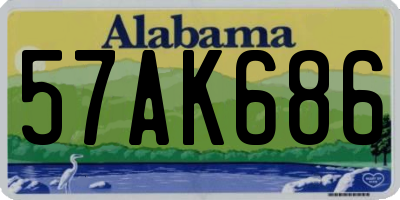 AL license plate 57AK686
