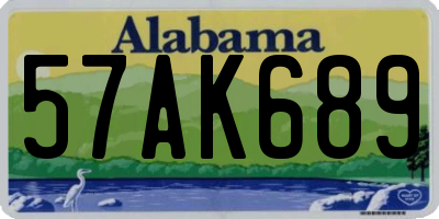 AL license plate 57AK689
