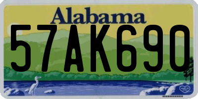 AL license plate 57AK690