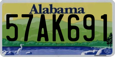 AL license plate 57AK691