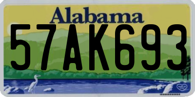 AL license plate 57AK693