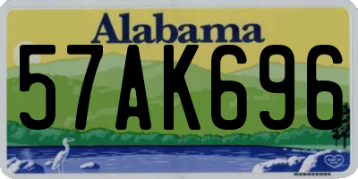 AL license plate 57AK696