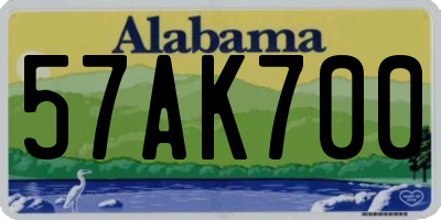 AL license plate 57AK700