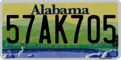 AL license plate 57AK705