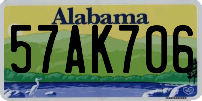 AL license plate 57AK706