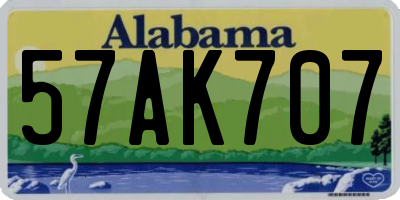 AL license plate 57AK707