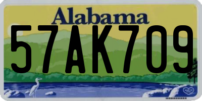 AL license plate 57AK709