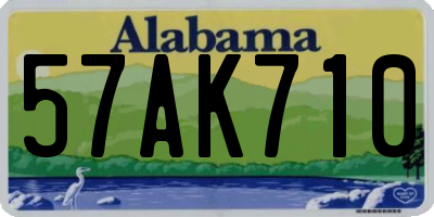AL license plate 57AK710