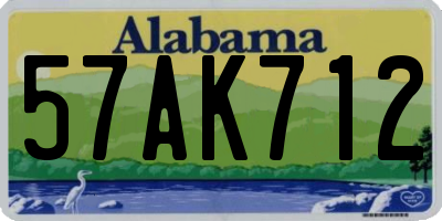 AL license plate 57AK712