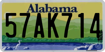 AL license plate 57AK714