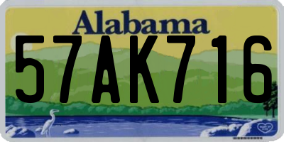AL license plate 57AK716