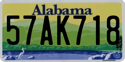 AL license plate 57AK718