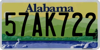 AL license plate 57AK722