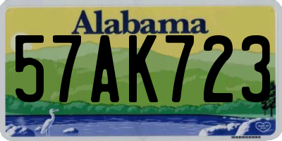 AL license plate 57AK723