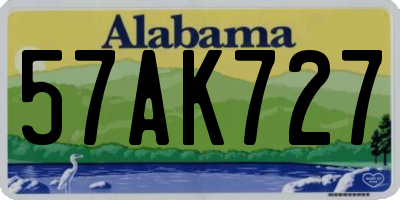 AL license plate 57AK727