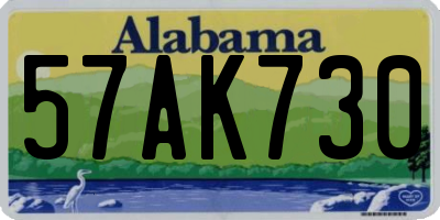 AL license plate 57AK730