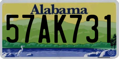 AL license plate 57AK731