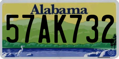 AL license plate 57AK732