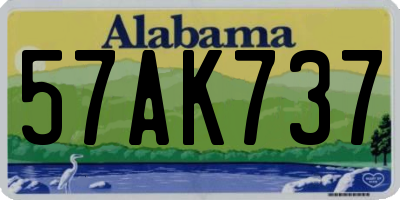 AL license plate 57AK737