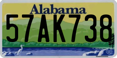 AL license plate 57AK738