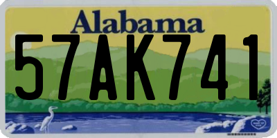 AL license plate 57AK741