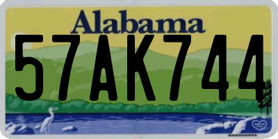 AL license plate 57AK744