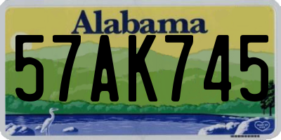 AL license plate 57AK745