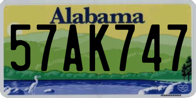 AL license plate 57AK747