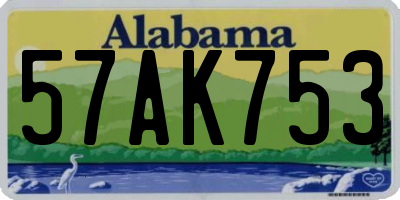 AL license plate 57AK753