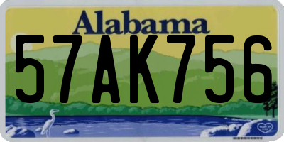 AL license plate 57AK756