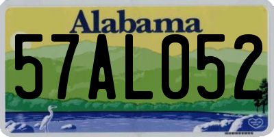 AL license plate 57AL052