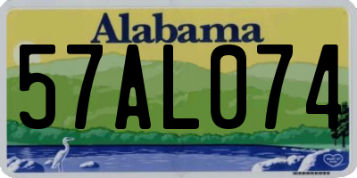 AL license plate 57AL074