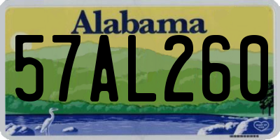 AL license plate 57AL260
