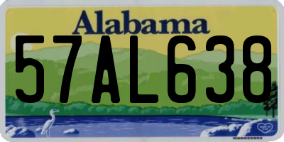 AL license plate 57AL638