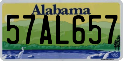 AL license plate 57AL657