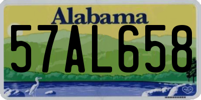 AL license plate 57AL658