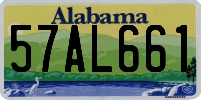 AL license plate 57AL661