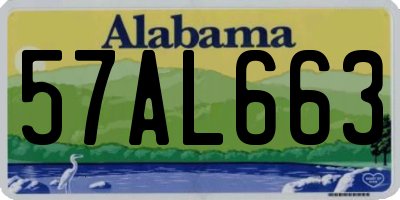 AL license plate 57AL663