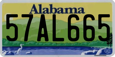 AL license plate 57AL665